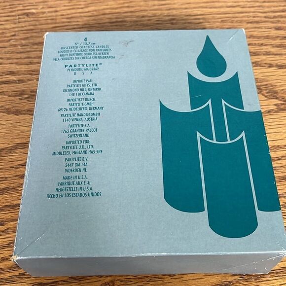 NIB 4 Vintage Colonial Candle-PartyLite 5” Unscented Bell-Top Ivory Taper - Picture 2 of 4